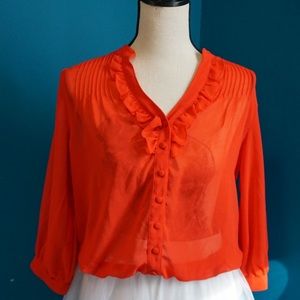 Bloody red orange blouse